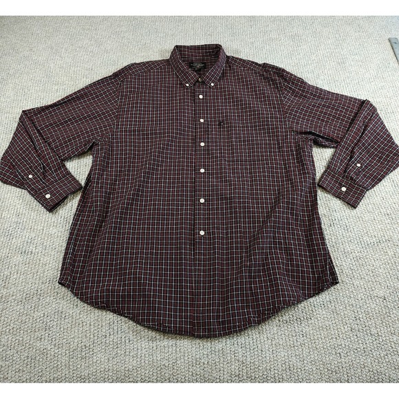 Ralph Lauren Jeans Company Casual Red Plaid Button Down Shirt Men's Size 2XL - Picture 1 of 10